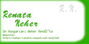 renata neher business card